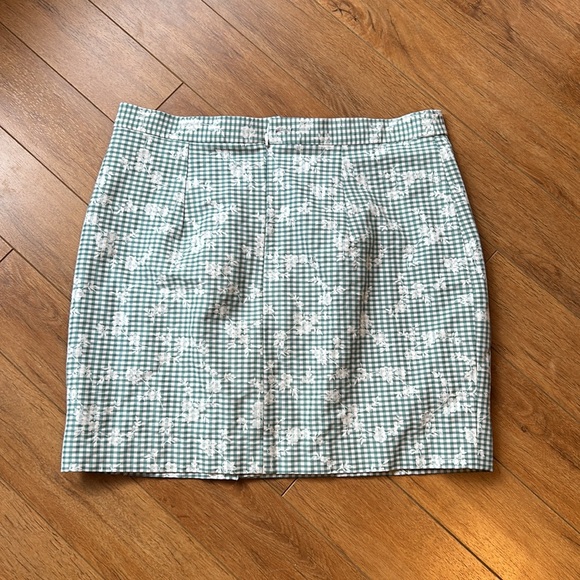 Gingham Floral Skirt - Picture 2 of 2